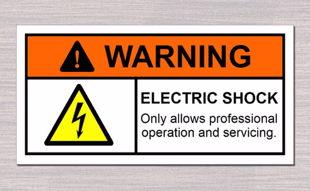 Safety warning UV sticker